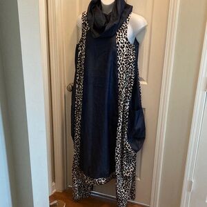 Leopard Print Chambre Maxi Dress/Jumper -- NWT